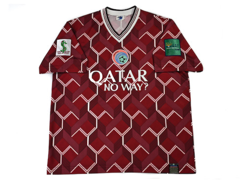 This kit does not bear the official Qatari Tournament Patches ... or does it ...