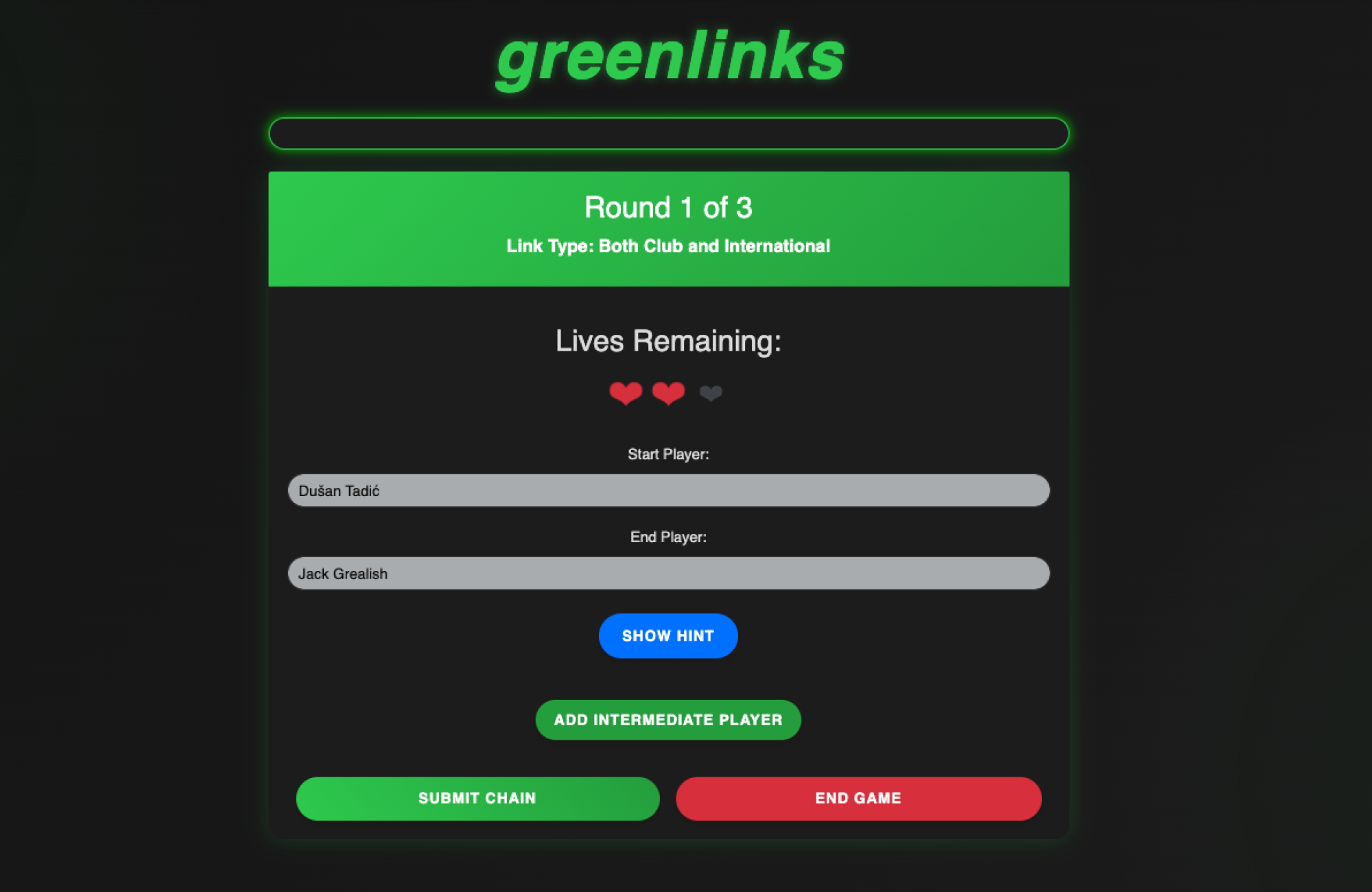 Game: Green Links