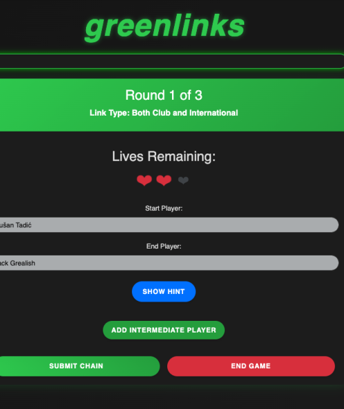 Game: Green Links